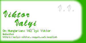 viktor valyi business card